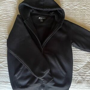 3 percent black zip up hoodie